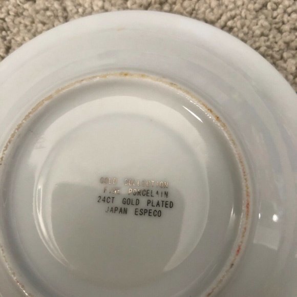 Vintage‎ Japan Especo 24 Ct Gold Plated Trinket Dish Gold Collections - Picture 3 of 10